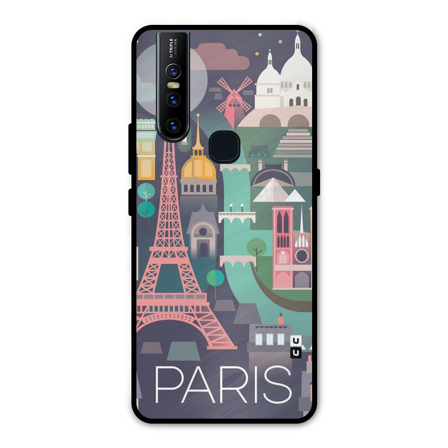 Pink Cute Tower Metal Back Case for Vivo V15