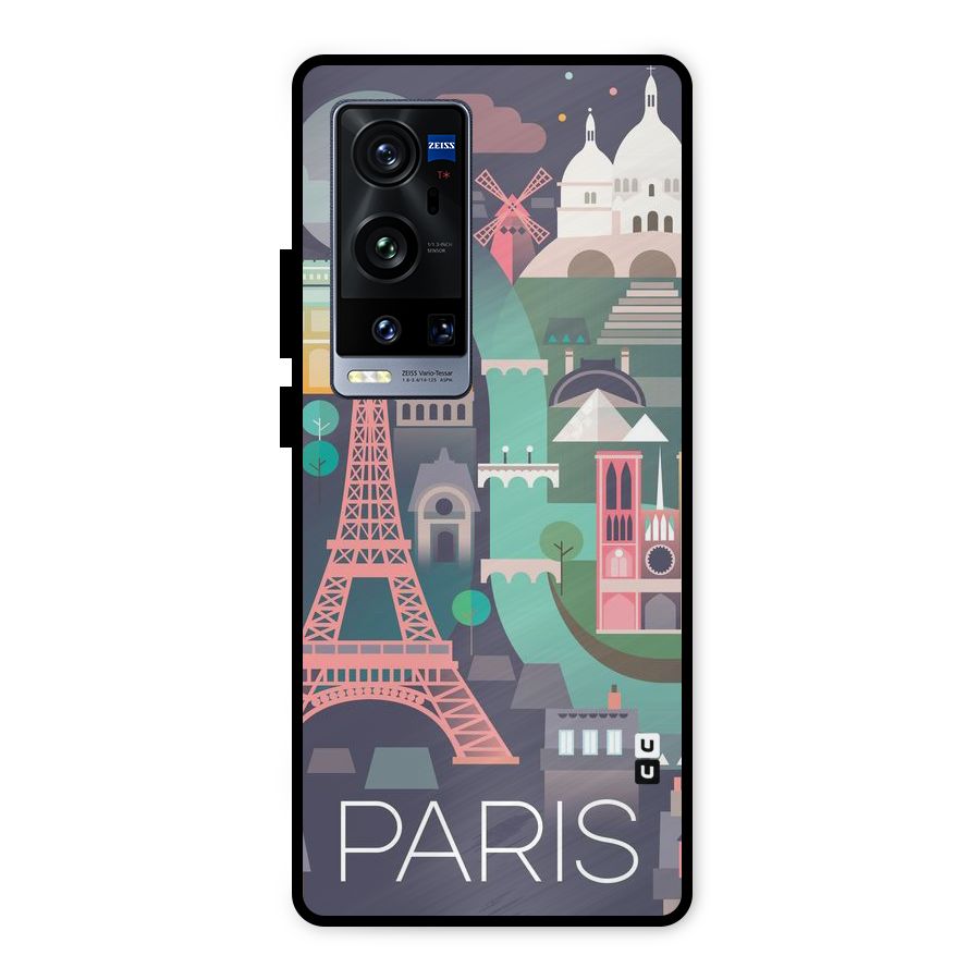 Pink Cute Tower Metal Back Case for Vivo X60 Pro Plus