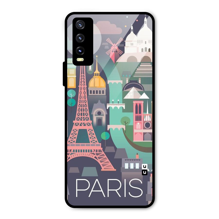 Pink Cute Tower Metal Back Case for Vivo Y20i