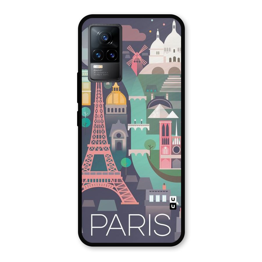 Pink Cute Tower Metal Back Case for Vivo Y73