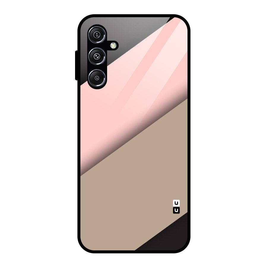 Pink Diagonal Glass Back Case for Galaxy M34 5G