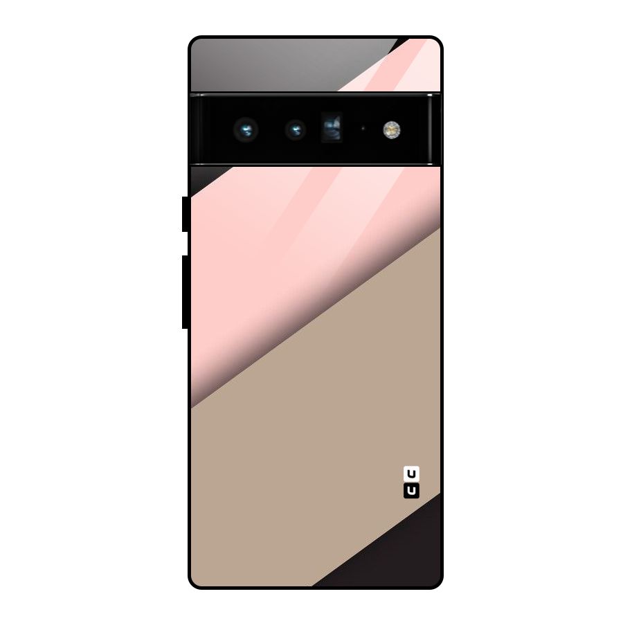 Pink Diagonal Glass Back Case for Google Pixel 6 Pro