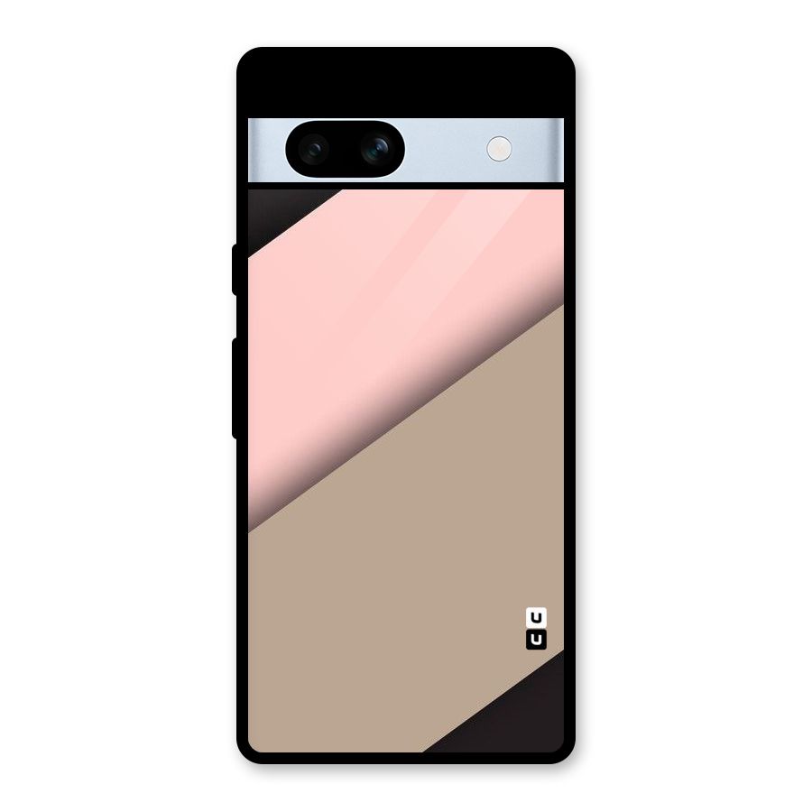 Pink Diagonal Glass Back Case for Google Pixel 7a