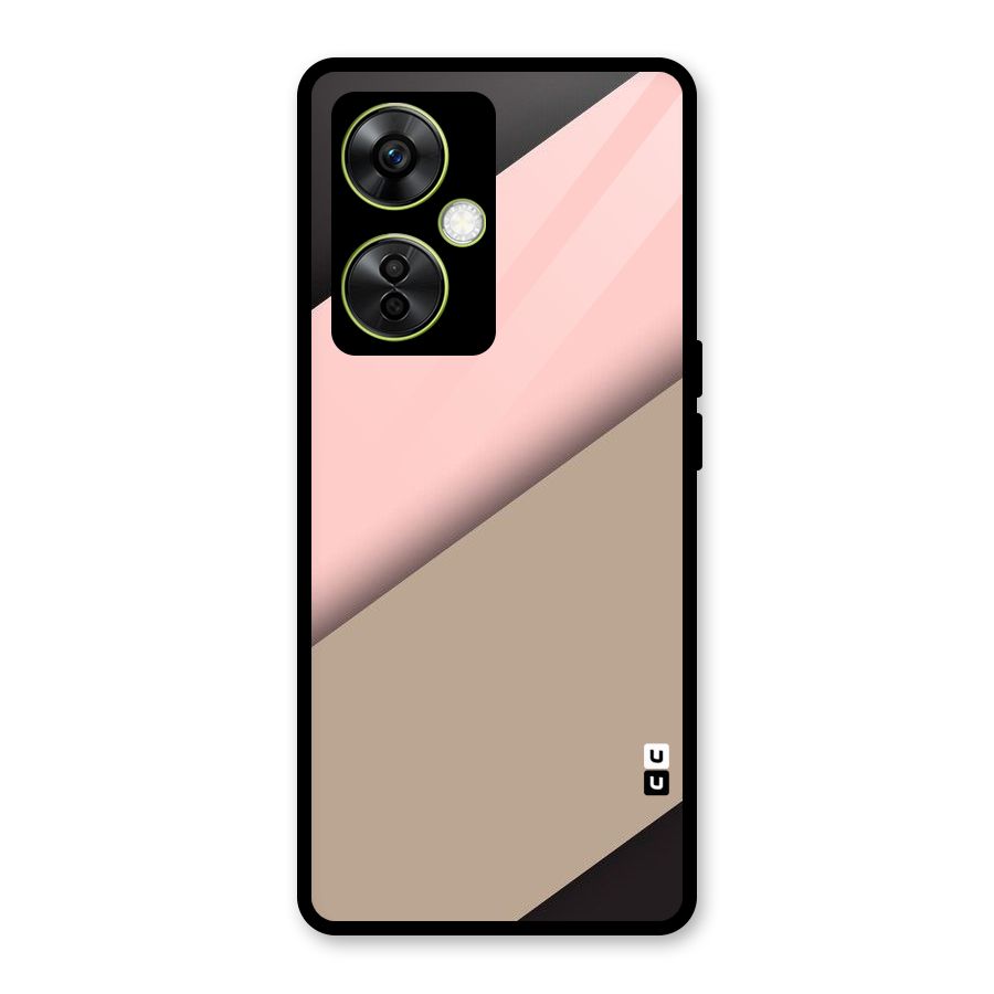 Pink Diagonal Glass Back Case for OnePlus Nord CE 3 Lite