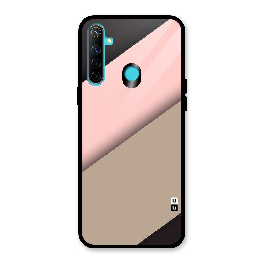 Pink Diagonal Glass Back Case for Realme 5