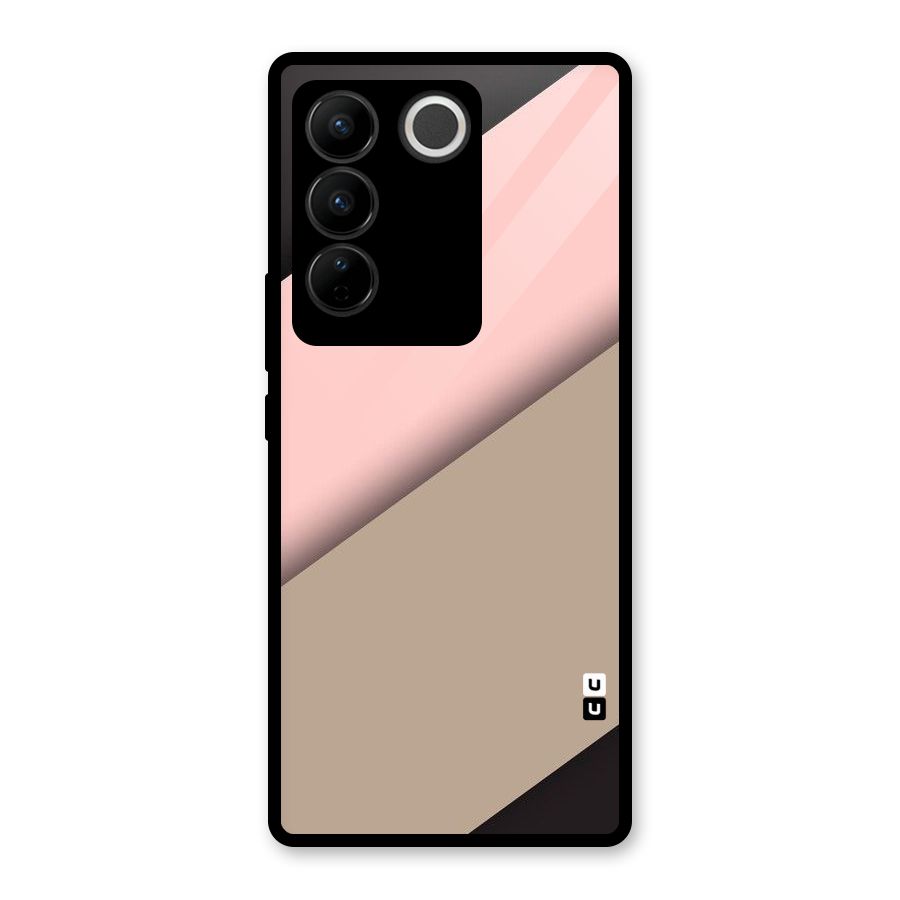 Pink Diagonal Glass Back Case for Vivo V27