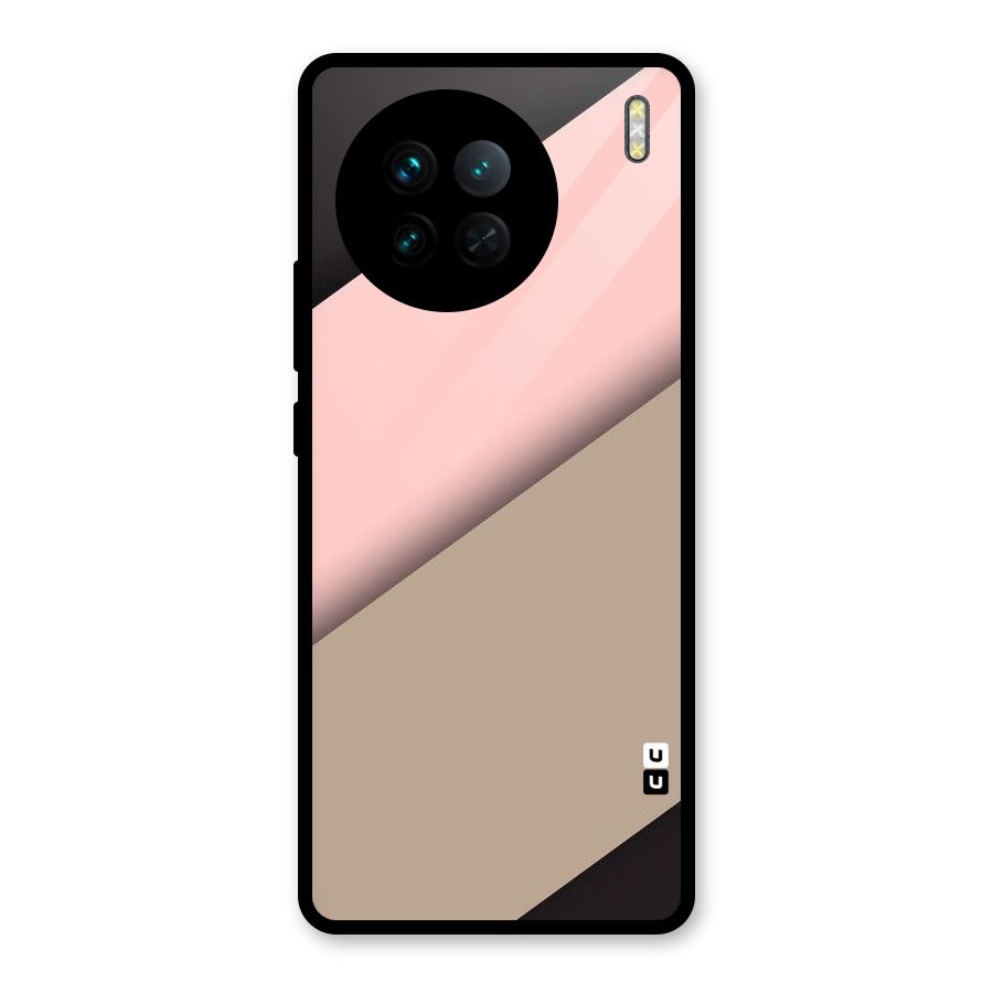 Pink Diagonal Glass Back Case for Vivo X90