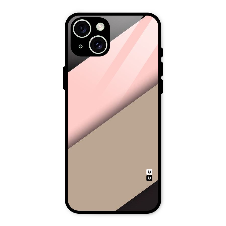 Pink Diagonal Glass Back Case for iPhone 15 Plus