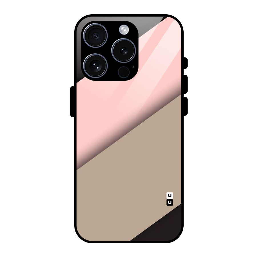 Pink Diagonal Glass Back Case for iPhone 15 Pro