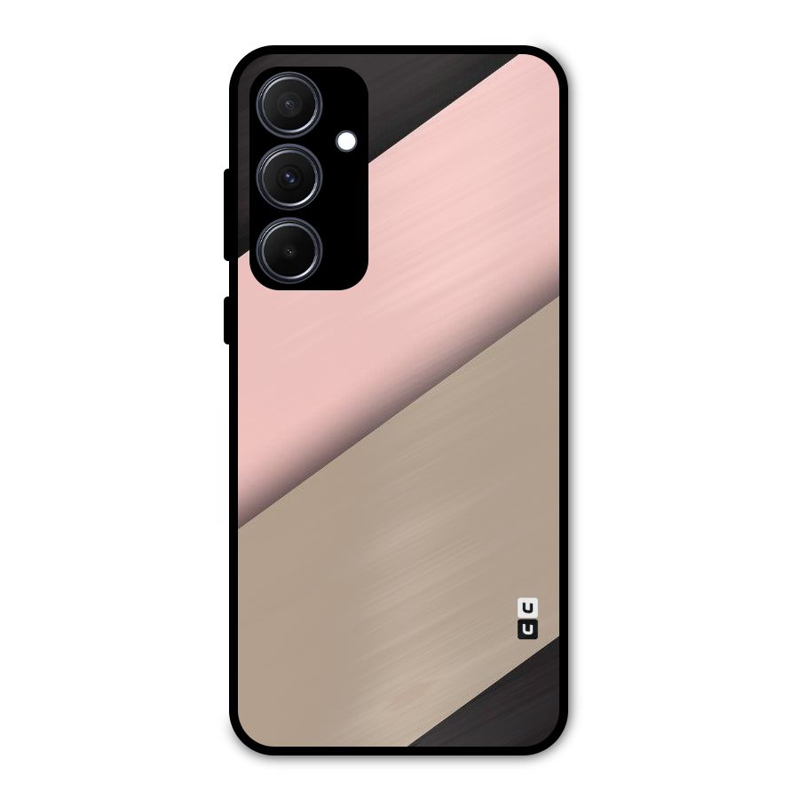 Pink Diagonal Metal Back Case for Galaxy A35