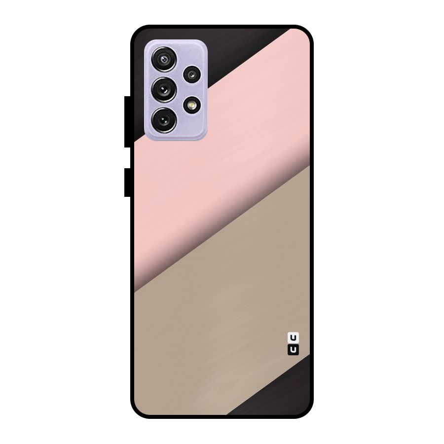 Pink Diagonal Metal Back Case for Galaxy A72