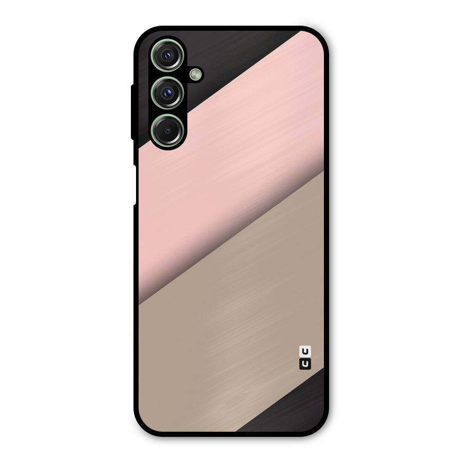 Pink Diagonal Metal Back Case for Galaxy F34