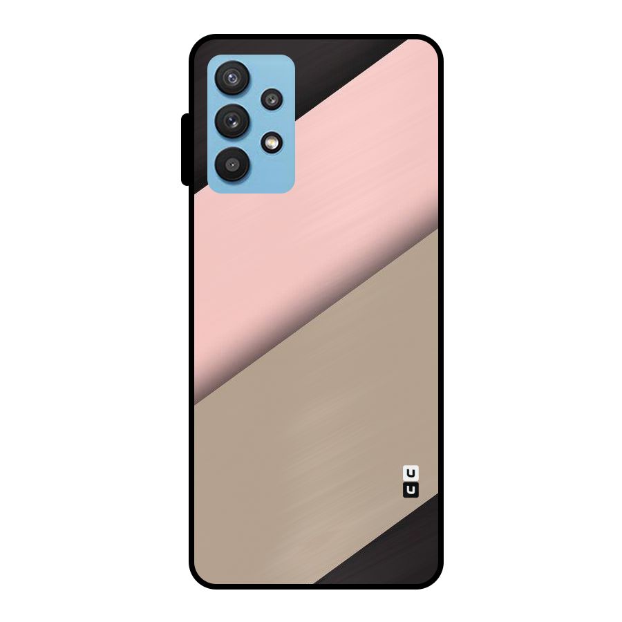 Pink Diagonal Metal Back Case for Galaxy M32 5G