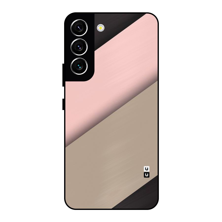 Pink Diagonal Metal Back Case for Galaxy S22 5G
