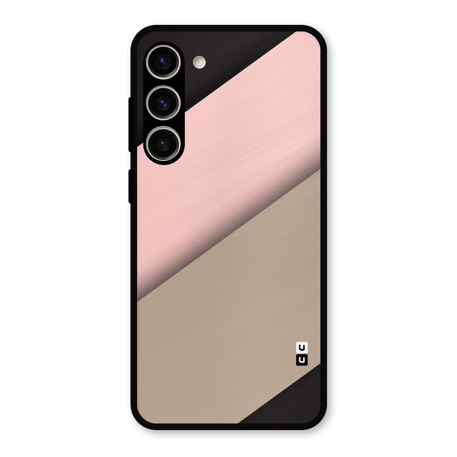 Pink Diagonal Metal Back Case for Galaxy S23 Plus