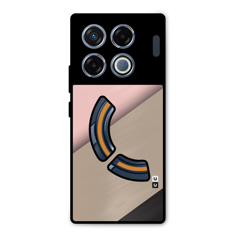 Pink Diagonal Metal Back Case for Infinix GT 20 Pro