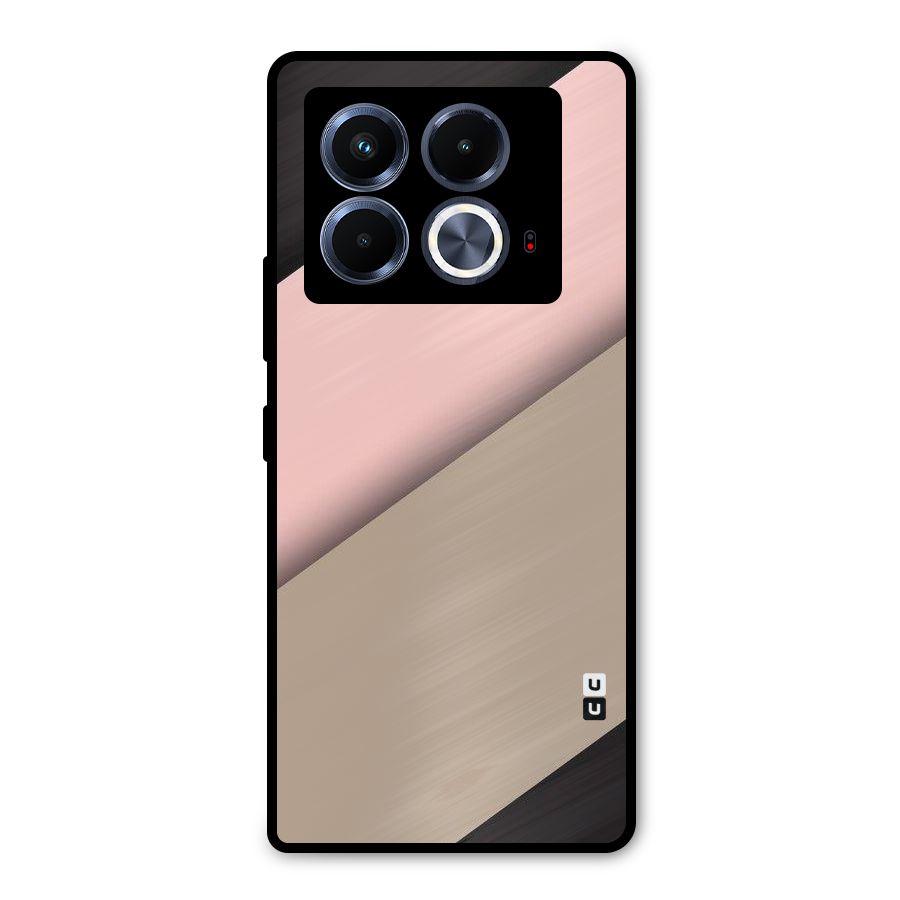 Pink Diagonal Metal Back Case for Infinix Note 40 5G