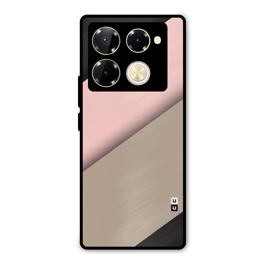 Pink Diagonal Metal Back Case for Infinix Note 40 Pro