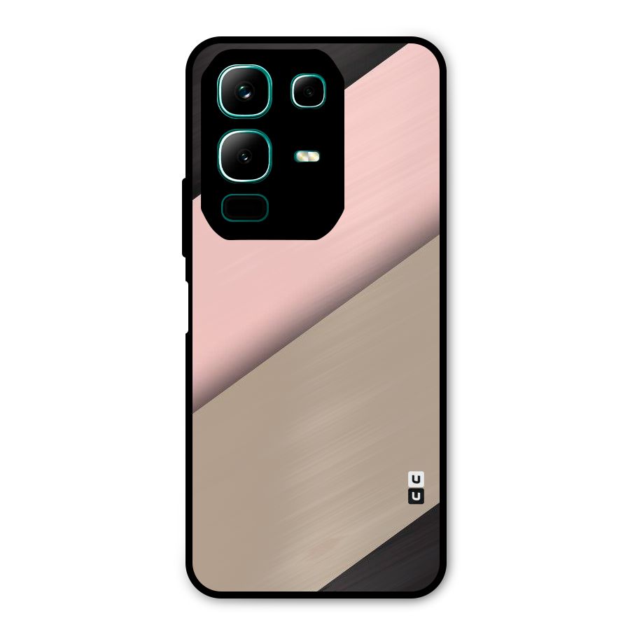 Pink Diagonal Metal Back Case for Infinix Note 50x