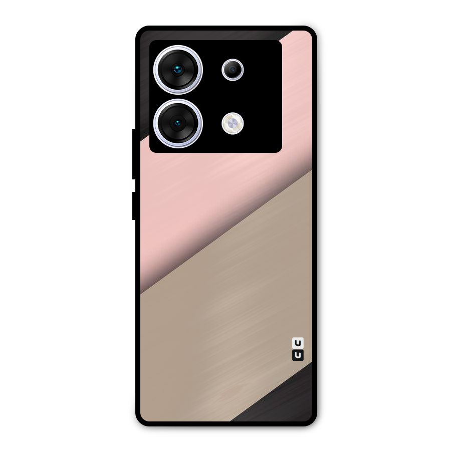 Pink Diagonal Metal Back Case for Infinix Zero 30 5G