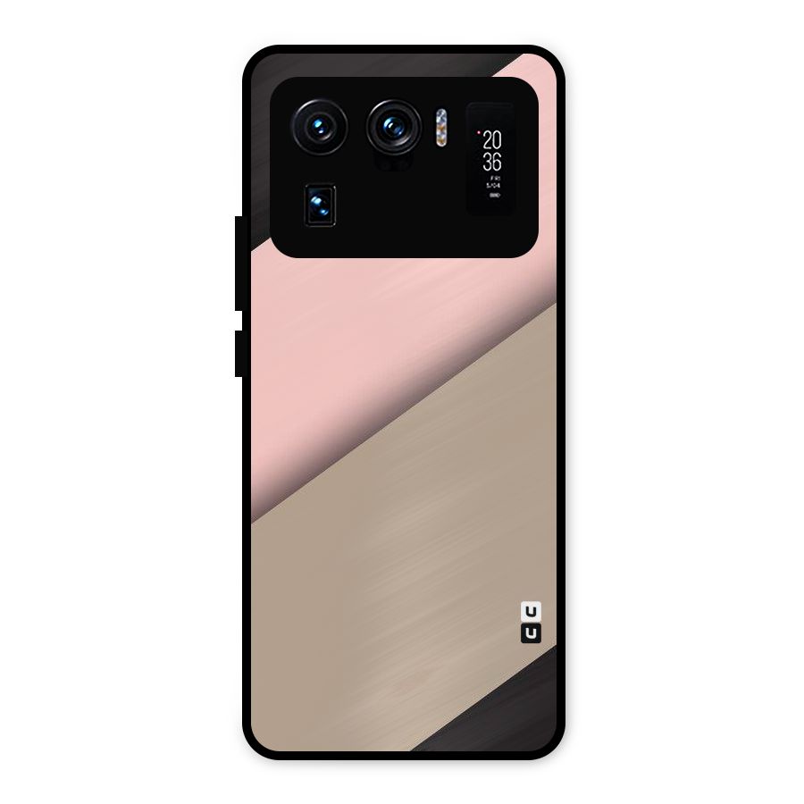 Pink Diagonal Metal Back Case for Mi 11 Ultra