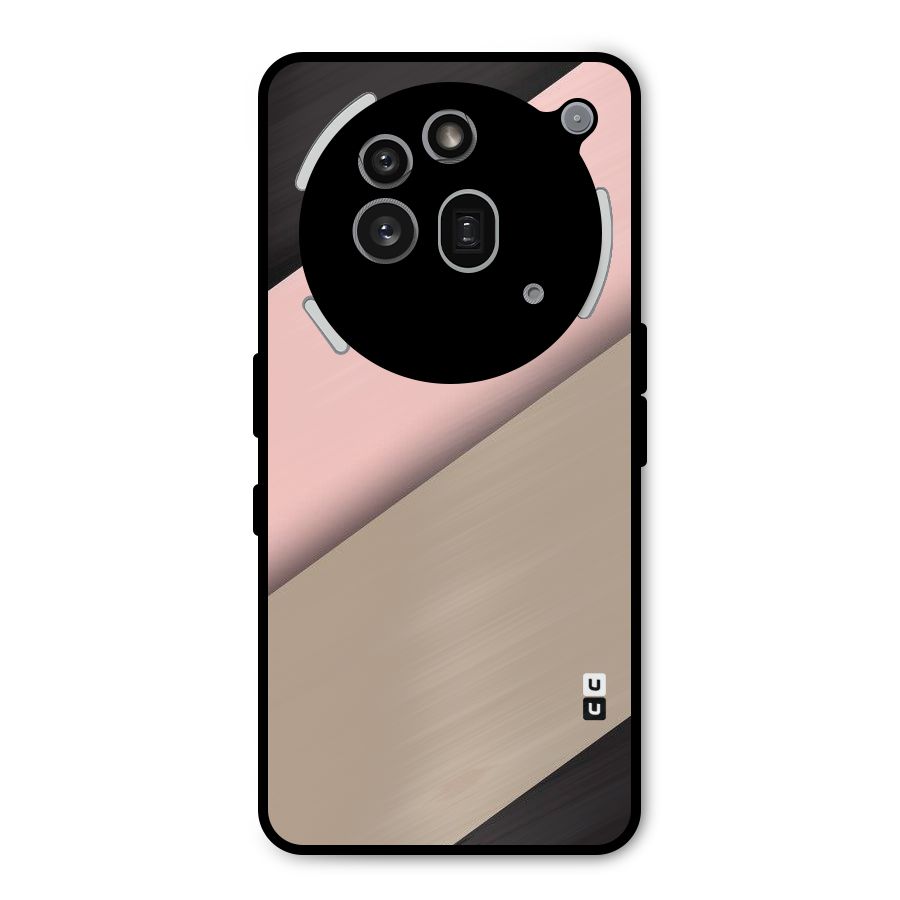 Pink Diagonal Metal Back Case for Nothing Phone 3a Pro