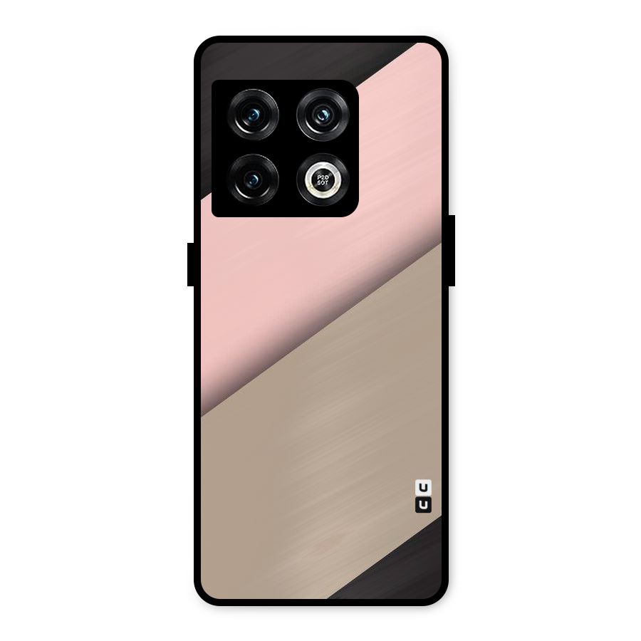 Pink Diagonal Metal Back Case for OnePlus 10 Pro 5G