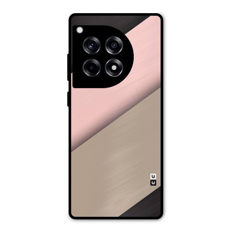 Pink Diagonal Metal Back Case for OnePlus 12R