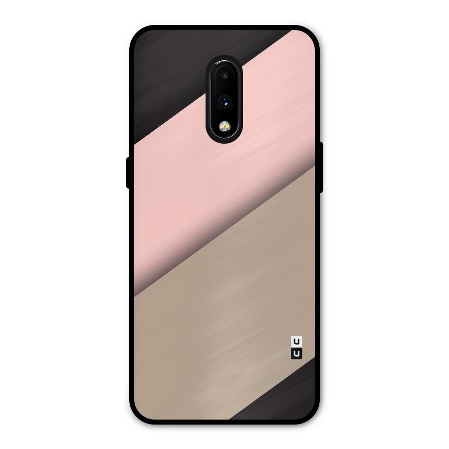 Pink Diagonal Metal Back Case for OnePlus 7
