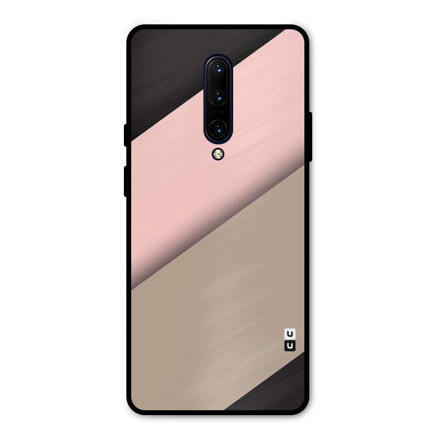 Pink Diagonal Metal Back Case for OnePlus 7 Pro
