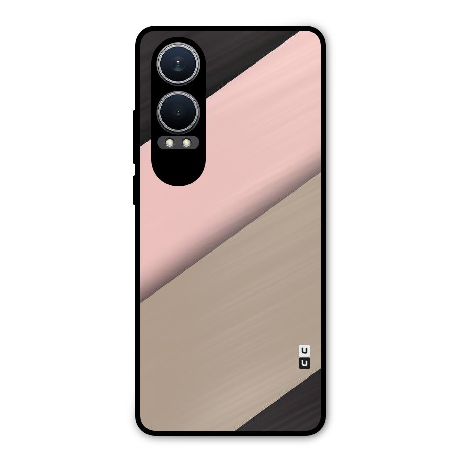 Pink Diagonal Metal Back Case for OnePlus Nord CE4 Lite