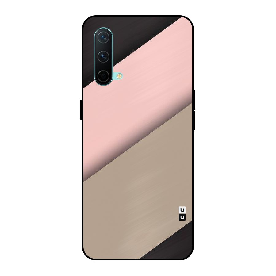Pink Diagonal Metal Back Case for OnePlus Nord CE 5G