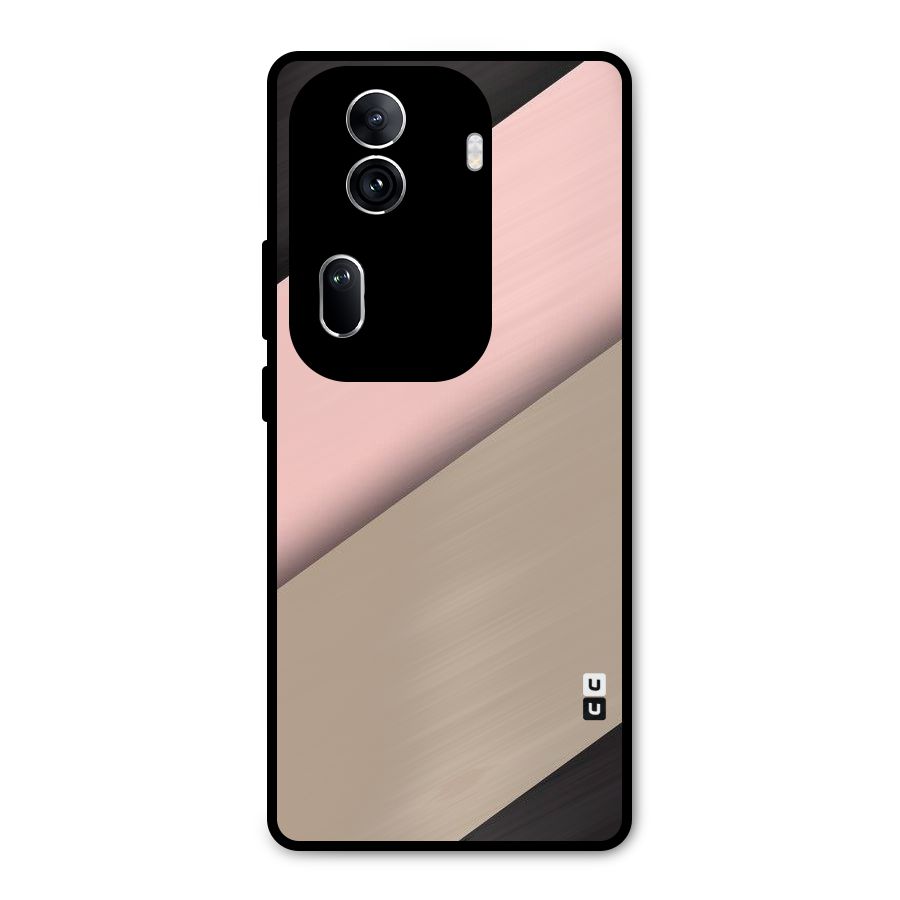 Pink Diagonal Metal Back Case for Oppo Reno11 Pro 5G
