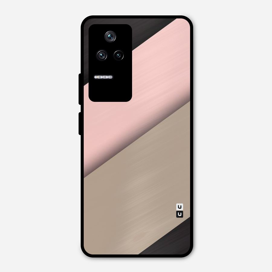Pink Diagonal Metal Back Case for Poco F4 5G