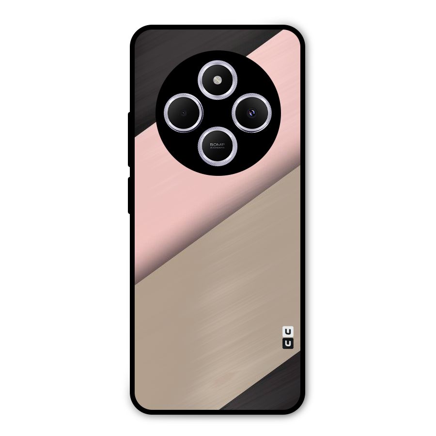 Pink Diagonal Metal Back Case for Poco M7