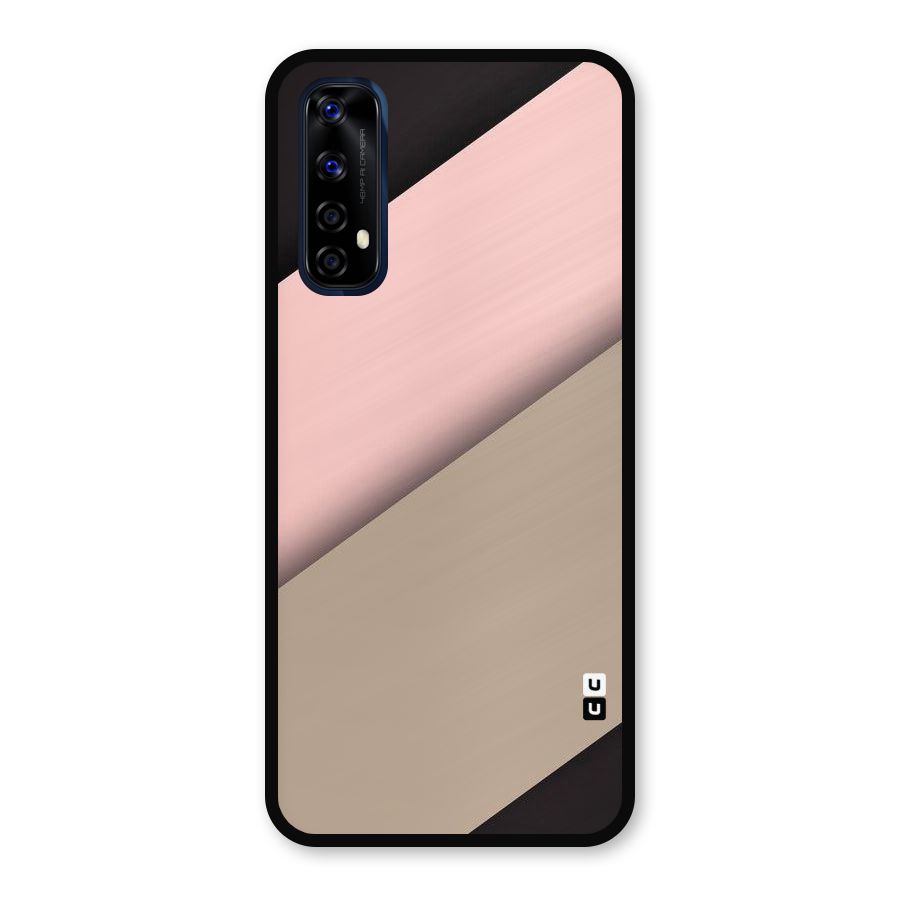 Pink Diagonal Metal Back Case for Realme 7