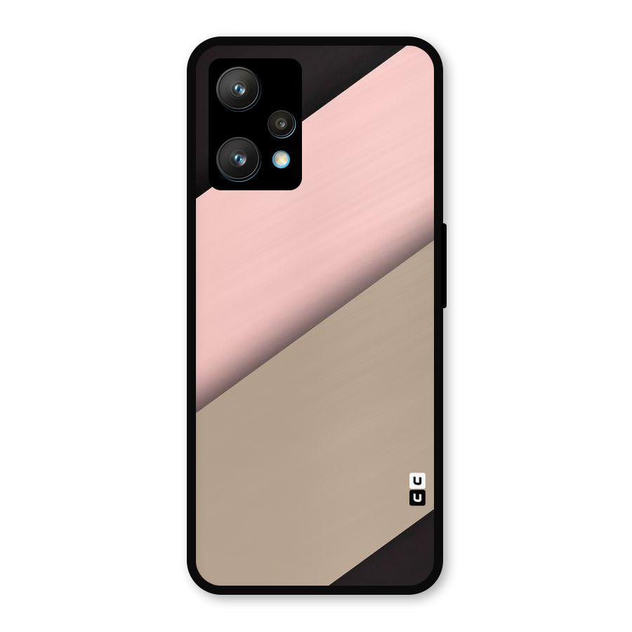 Pink Diagonal Metal Back Case for Realme 9