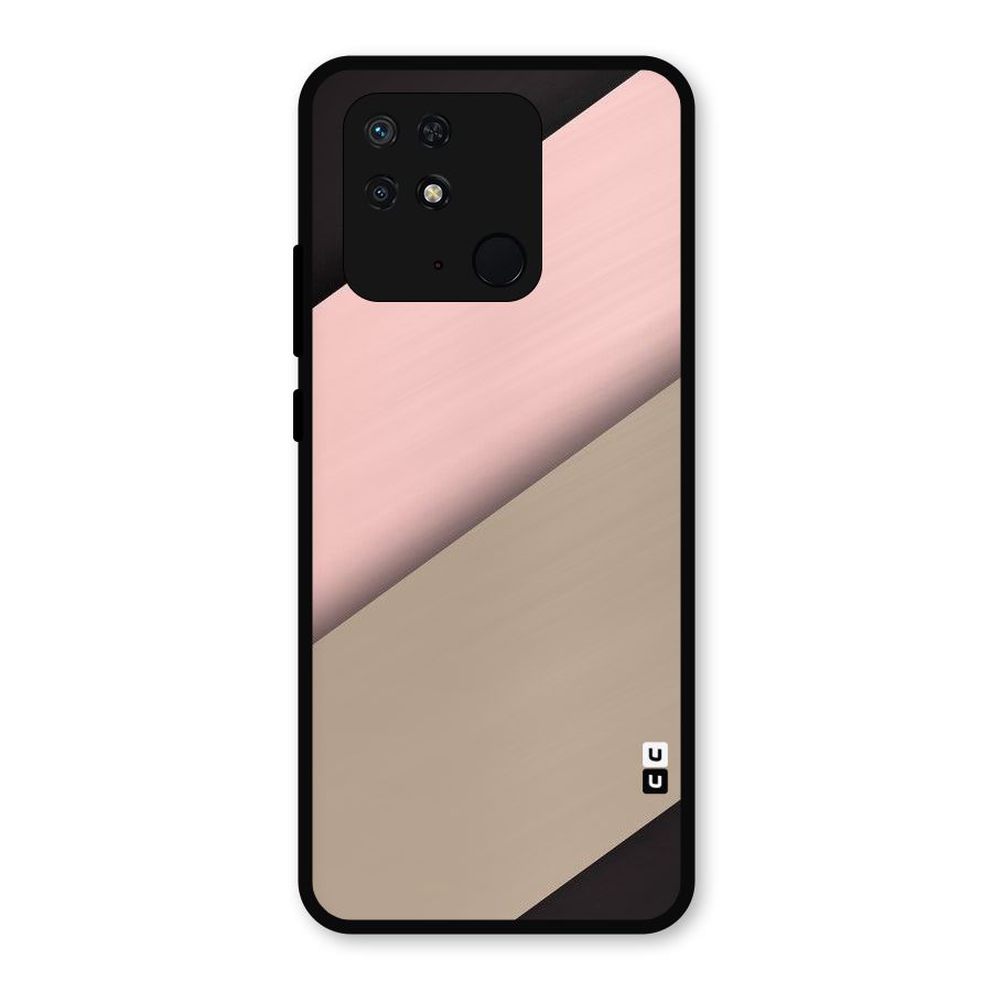 Pink Diagonal Metal Back Case for Redmi 10