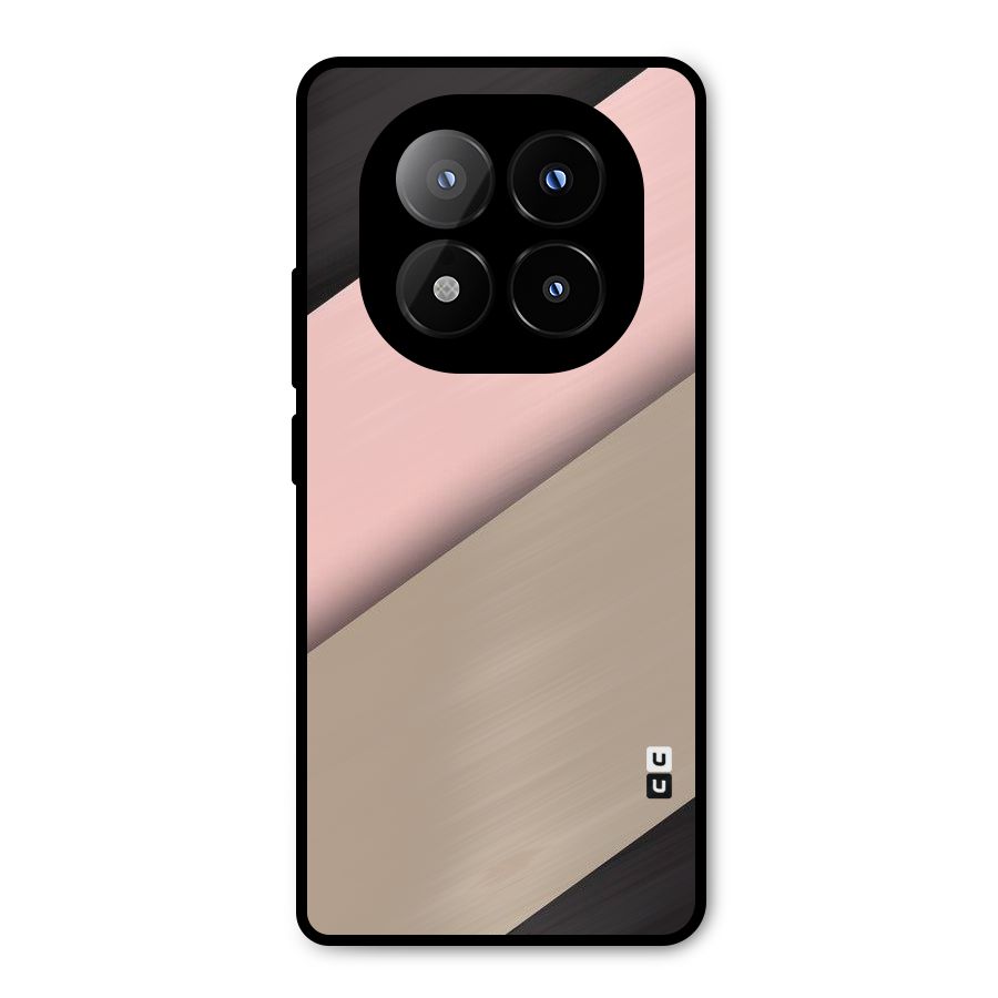 Pink Diagonal Metal Back Case for Redmi Note 14 Pro Plus 5G
