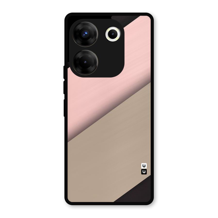 Pink Diagonal Metal Back Case for Tecno Camon 20