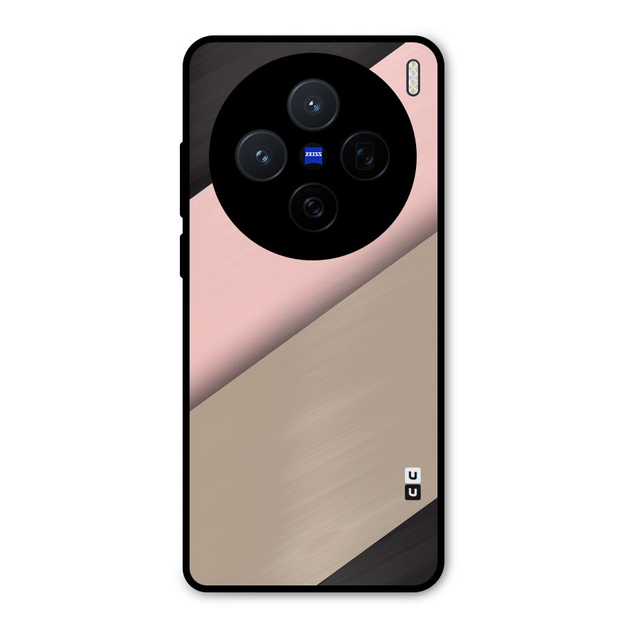 Pink Diagonal Metal Back Case for Vivo X200