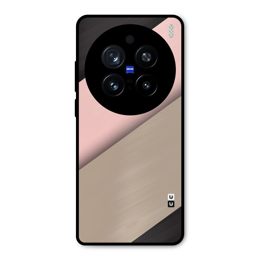 Pink Diagonal Metal Back Case for Vivo X200 Pro
