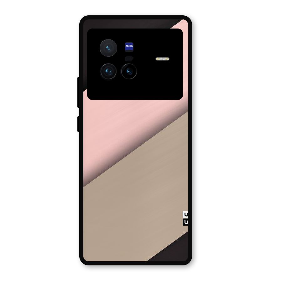 Pink Diagonal Metal Back Case for Vivo X80