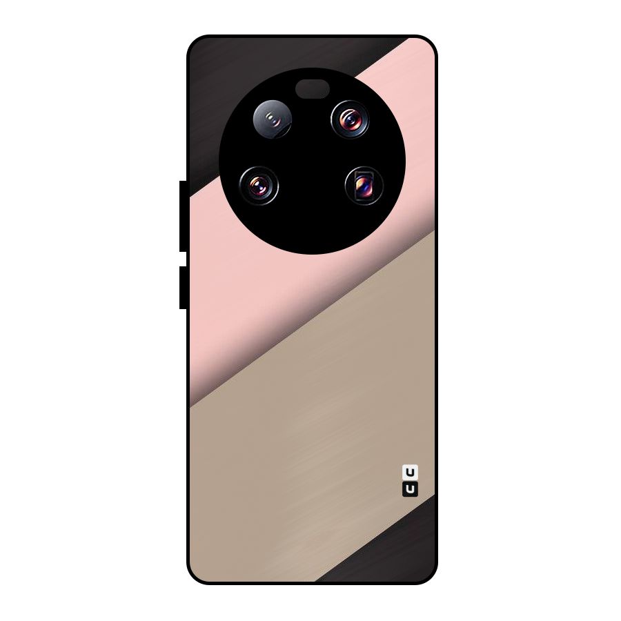 Pink Diagonal Metal Back Case for Xiaomi 13 Ultra