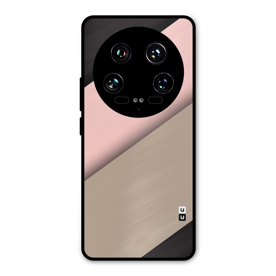Pink Diagonal Metal Back Case for Xiaomi 14 Ultra
