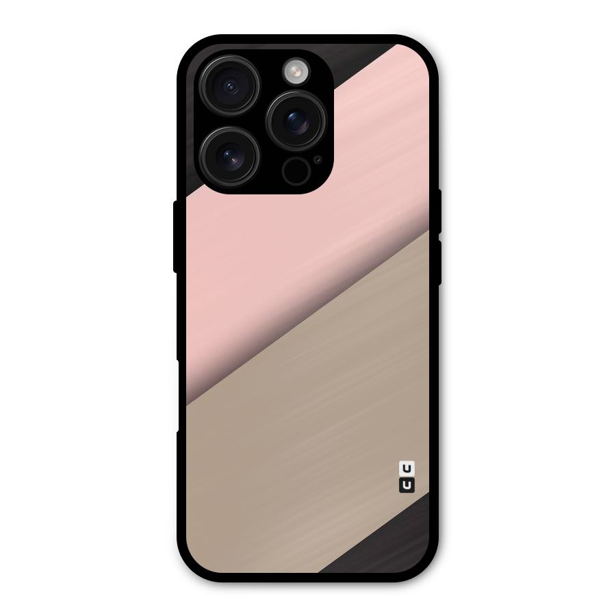 Pink Diagonal Metal Back Case for iPhone 16 Pro