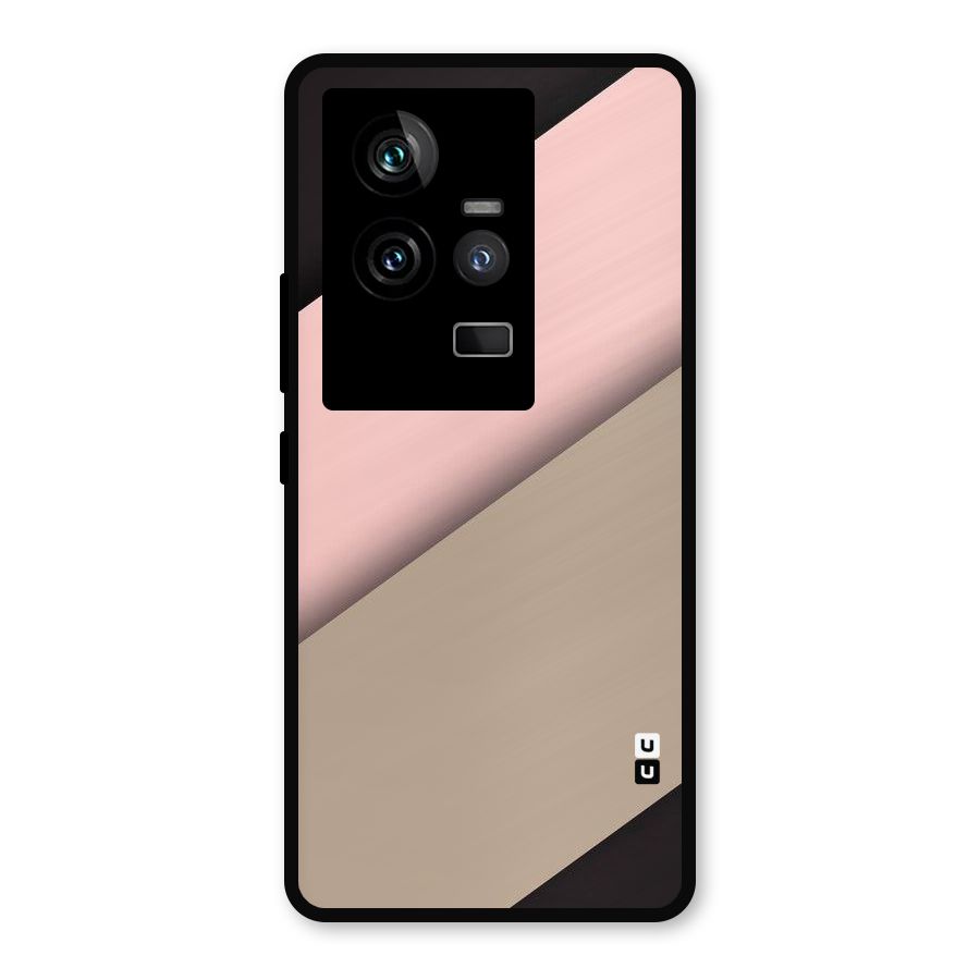 Pink Diagonal Metal Back Case for iQOO 11 5G