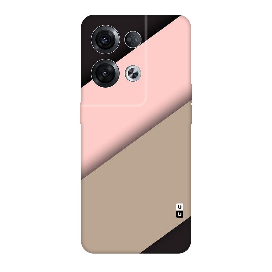 Pink Diagonal Original Polycarbonate Back Case for Oppo Reno8 Pro 5G