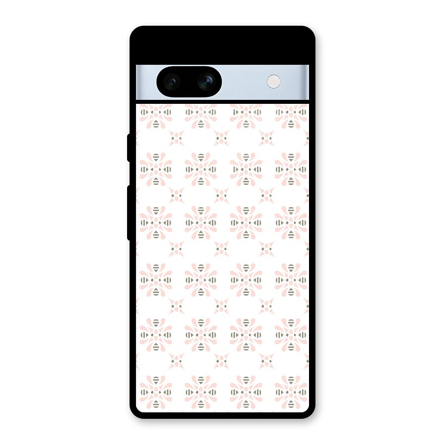 Pink Floral Pattern Glass Back Case for Google Pixel 7a