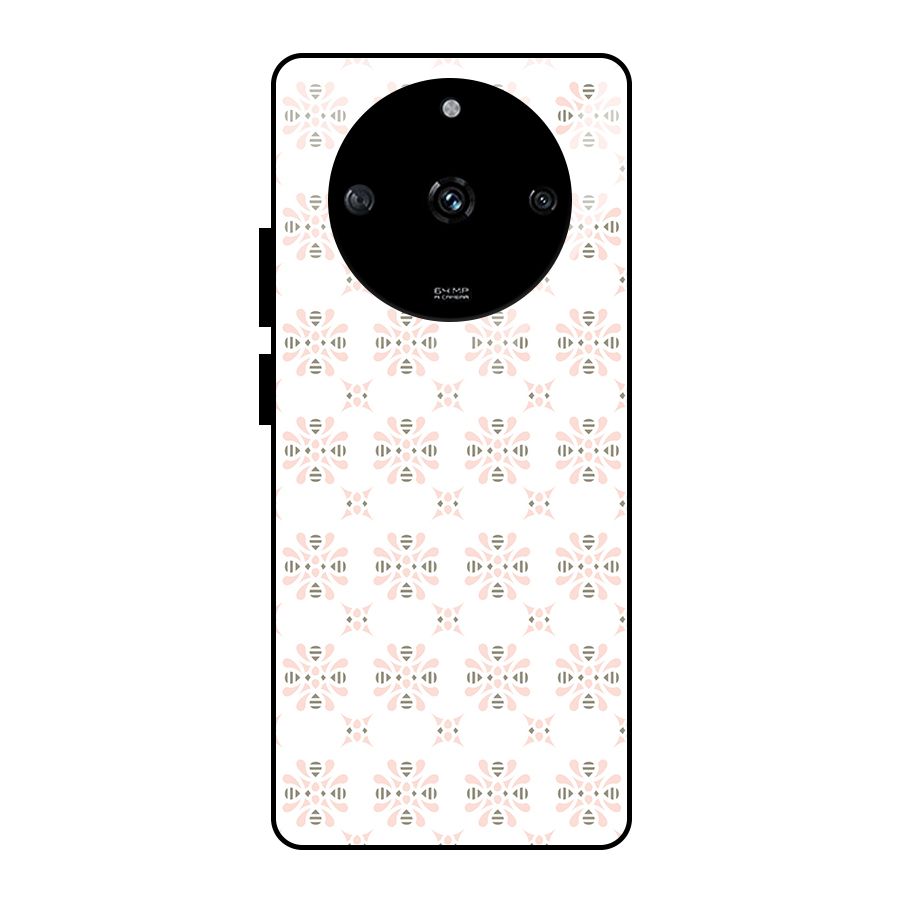 Pink Floral Pattern Glass Back Case for Realme Narzo 60 5G